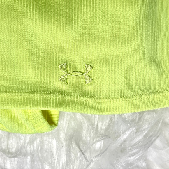 Under Armour Women’s Mesh Insert Racerback Neon Green Tank! So Vibrant! - Picture 2 of 4